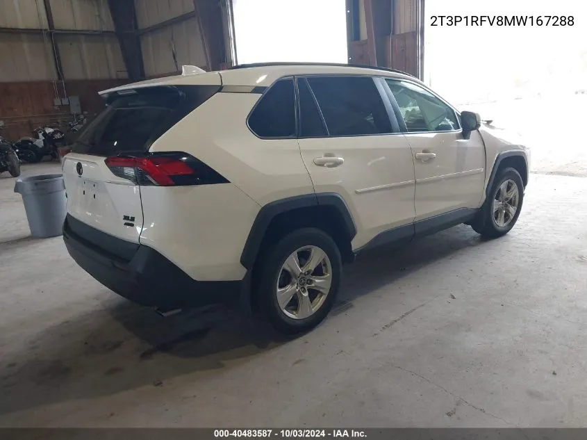 2021 Toyota Rav4 Xle VIN: 2T3P1RFV8MW167288 Lot: 40483587