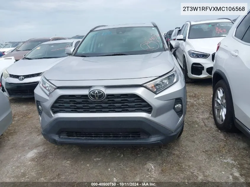 2021 Toyota Rav4 Xle VIN: 2T3W1RFVXMC106568 Lot: 40500750