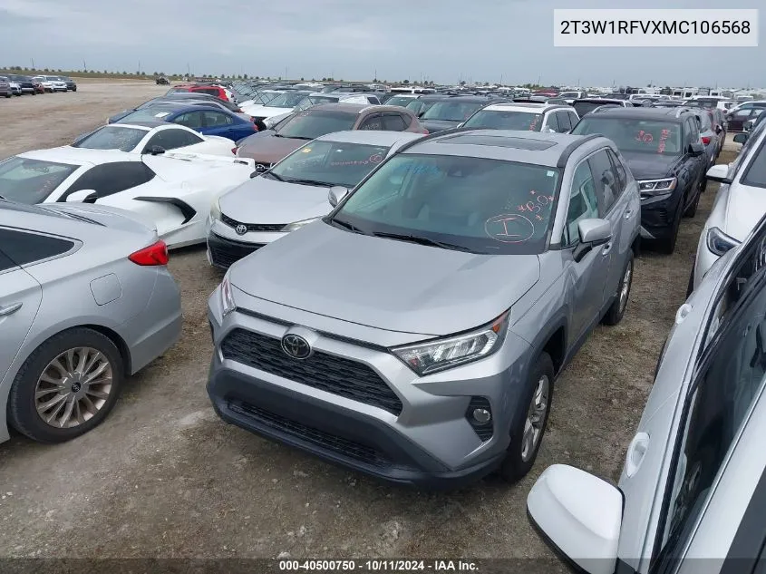 2021 Toyota Rav4 Xle VIN: 2T3W1RFVXMC106568 Lot: 40500750