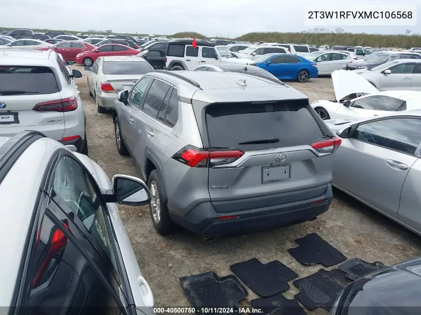 2021 Toyota Rav4 Xle VIN: 2T3W1RFVXMC106568 Lot: 40500750