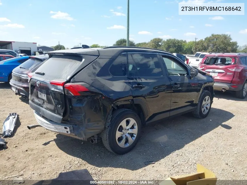 2021 Toyota Rav4 Le VIN: 2T3H1RFV8MC168642 Lot: 40501592