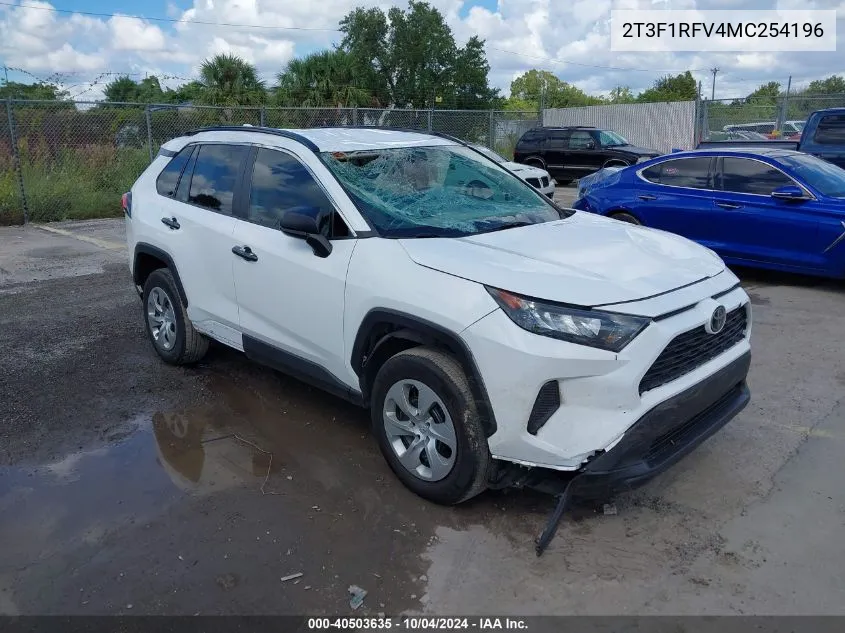 2021 Toyota Rav4 Le VIN: 2T3F1RFV4MC254196 Lot: 40503635