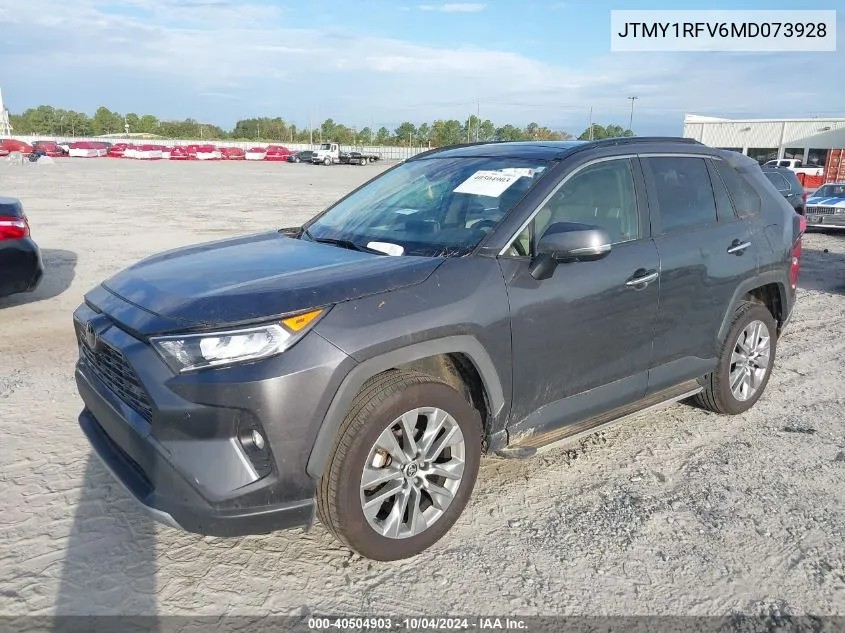 2021 Toyota Rav4 Limited VIN: JTMY1RFV6MD073928 Lot: 40504903