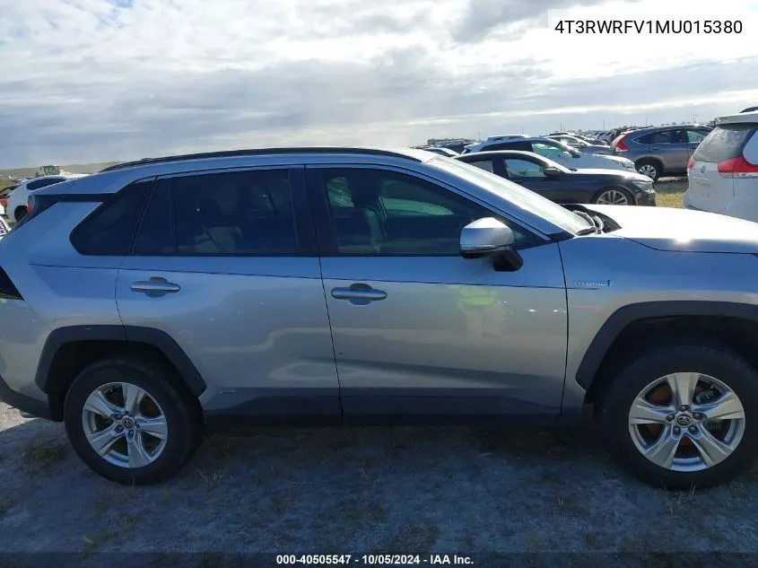 2021 Toyota Rav4 Hybrid Xle VIN: 4T3RWRFV1MU015380 Lot: 40505547