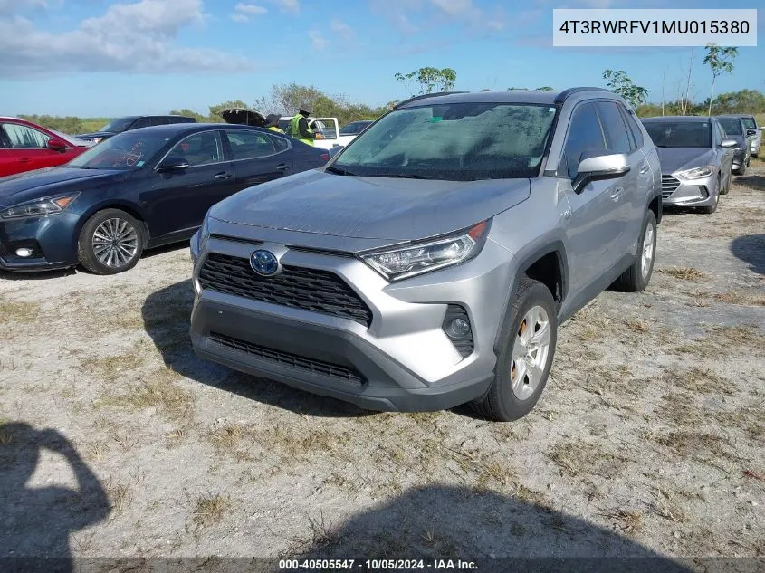 2021 Toyota Rav4 Hybrid Xle VIN: 4T3RWRFV1MU015380 Lot: 40505547