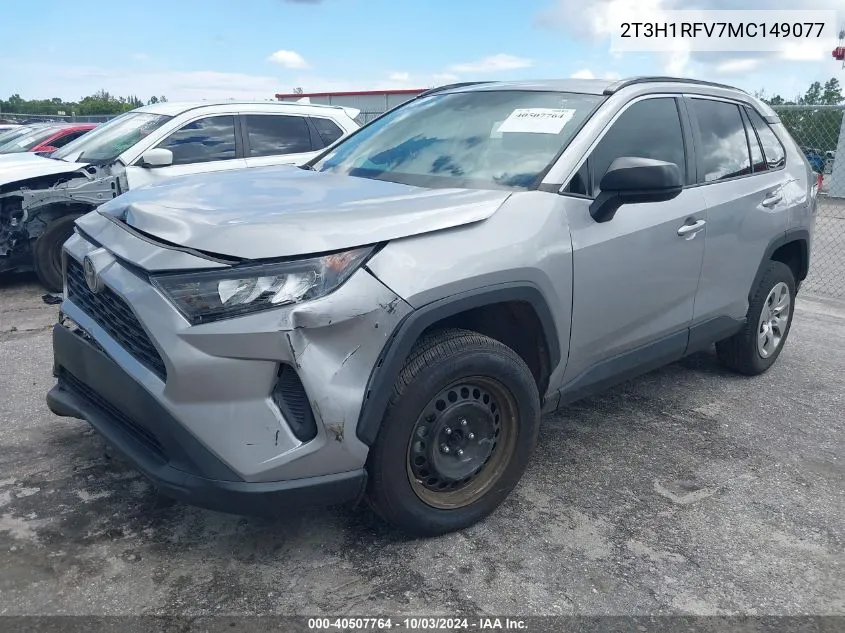 2021 Toyota Rav4 Le VIN: 2T3H1RFV7MC149077 Lot: 40507764