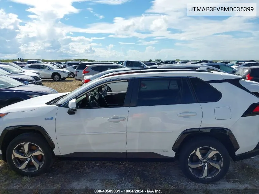 2021 Toyota Rav4 Prime Se VIN: JTMAB3FV8MD035399 Lot: 40509031