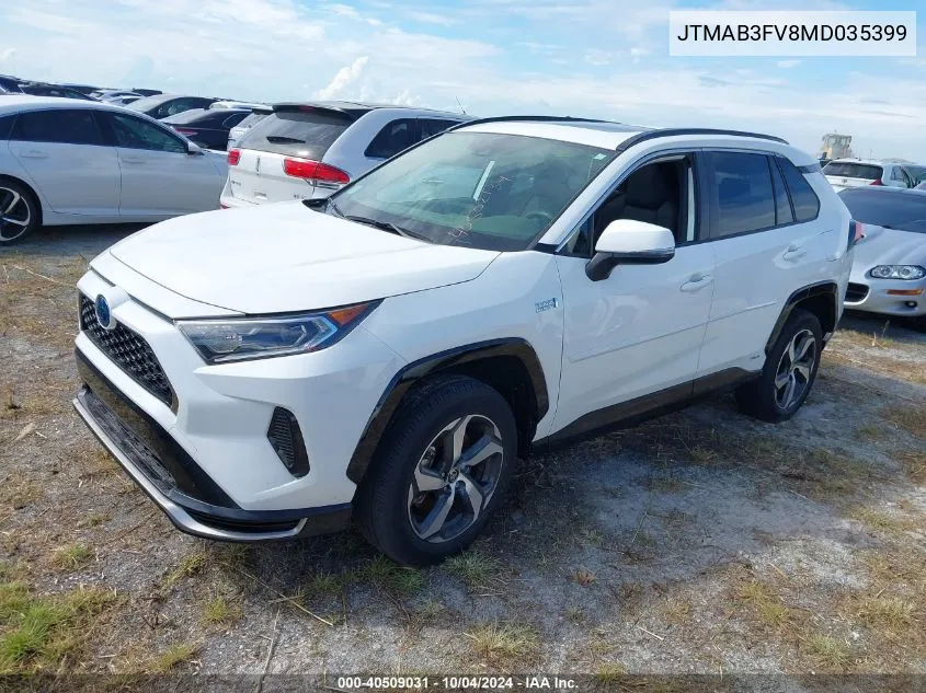 2021 Toyota Rav4 Prime Se VIN: JTMAB3FV8MD035399 Lot: 40509031