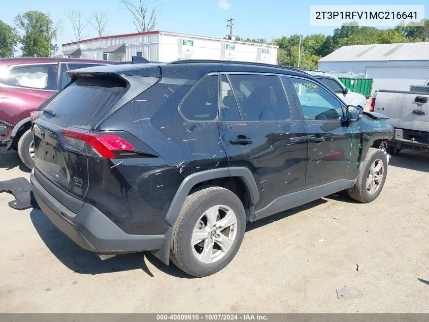 2021 Toyota Rav4 Xle/Xle Premium VIN: 2T3P1RFV1MC216641 Lot: 40509810