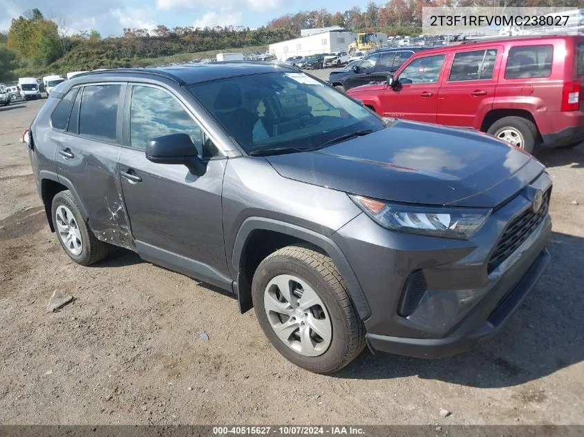 2021 Toyota Rav4 Le VIN: 2T3F1RFV0MC238027 Lot: 40515627