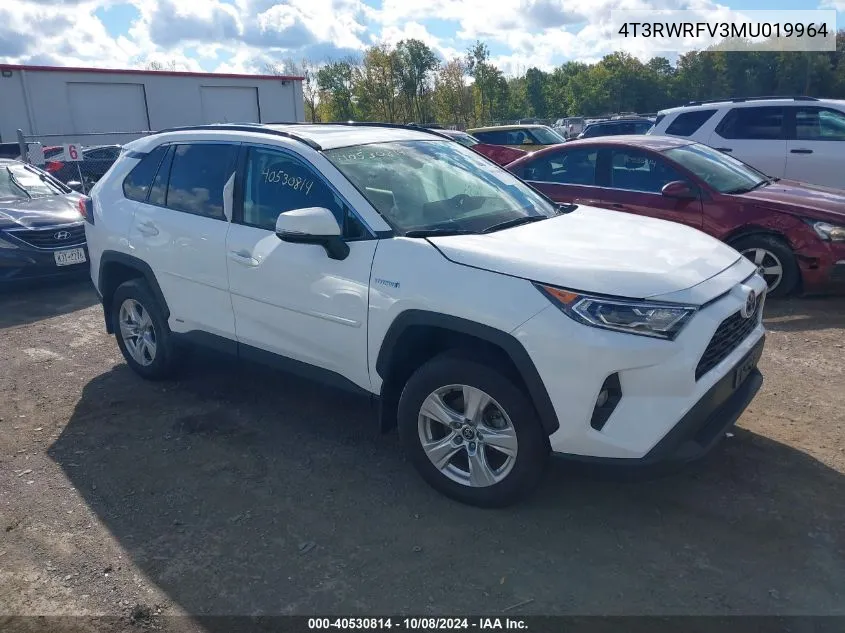 2021 Toyota Rav4 Hybrid Xle VIN: 4T3RWRFV3MU019964 Lot: 40530814