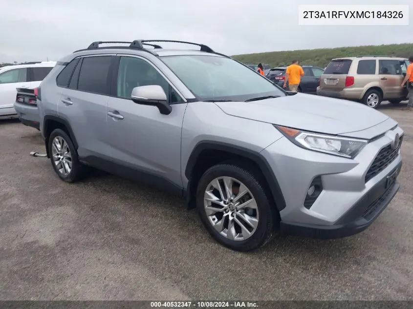 2021 Toyota Rav4 Xle Premium VIN: 2T3A1RFVXMC184326 Lot: 40532347