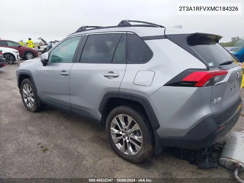 2021 Toyota Rav4 Xle Premium VIN: 2T3A1RFVXMC184326 Lot: 40532347