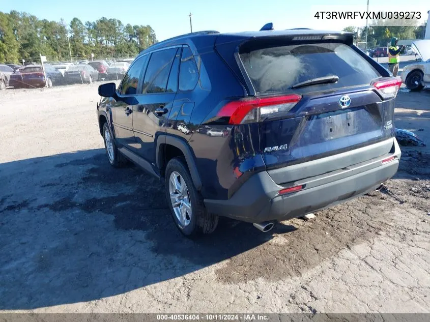 2021 Toyota Rav4 Hybrid Xle VIN: 4T3RWRFVXMU039273 Lot: 40536404