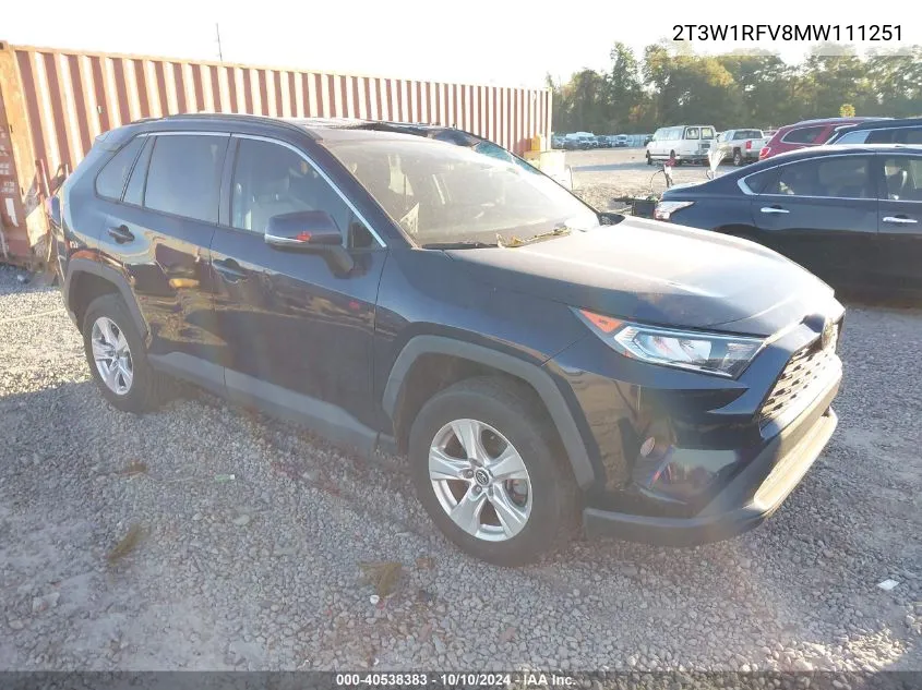 2021 Toyota Rav4 Xle VIN: 2T3W1RFV8MW111251 Lot: 40538383