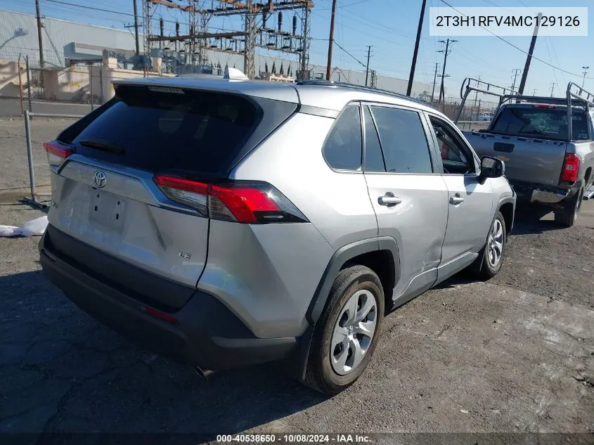 2021 Toyota Rav4 Le VIN: 2T3H1RFV4MC129126 Lot: 40538650