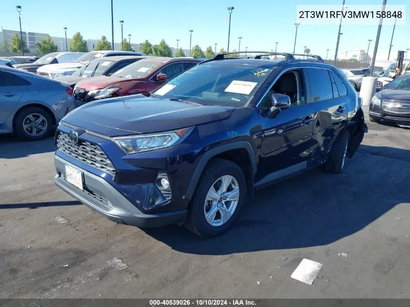 2021 Toyota Rav4 Xle VIN: 2T3W1RFV3MW158848 Lot: 40539026