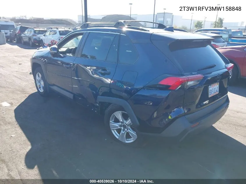 2021 Toyota Rav4 Xle VIN: 2T3W1RFV3MW158848 Lot: 40539026