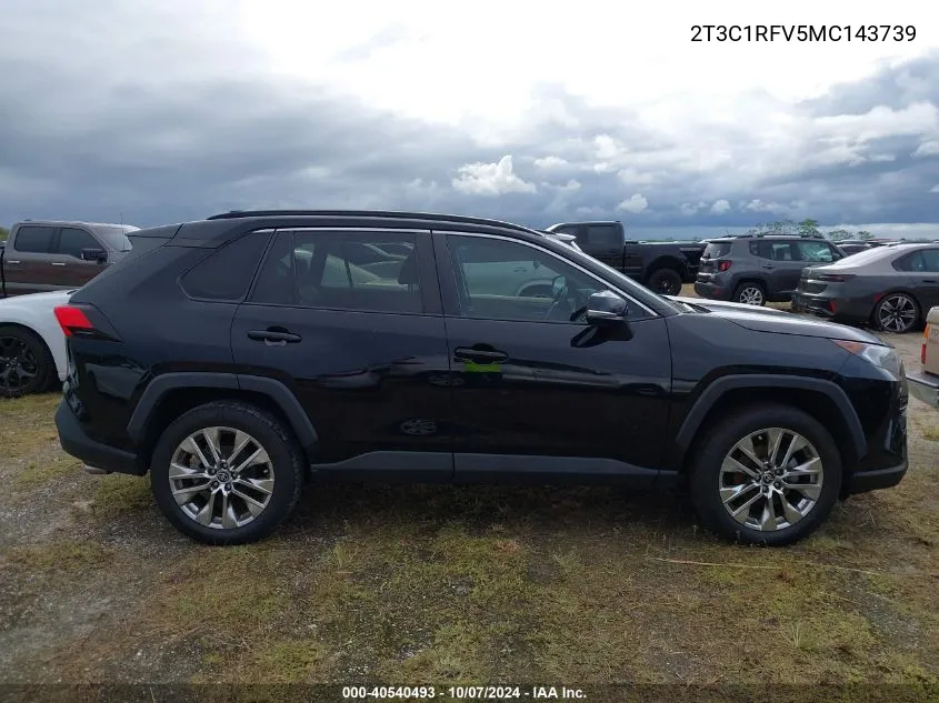 2021 Toyota Rav4 Xle Premium VIN: 2T3C1RFV5MC143739 Lot: 40540493