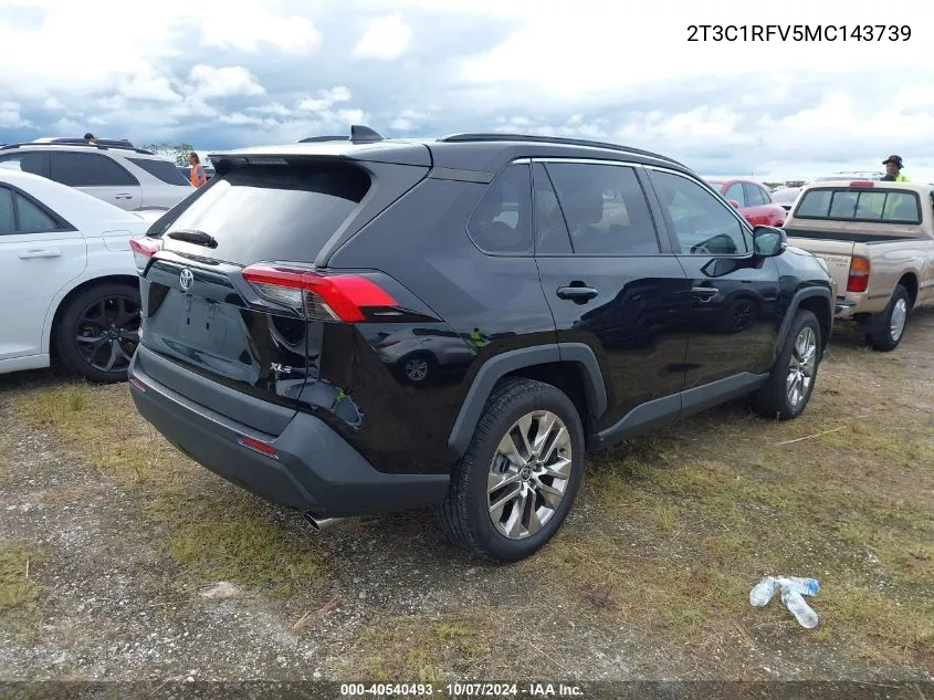 2021 Toyota Rav4 Xle Premium VIN: 2T3C1RFV5MC143739 Lot: 40540493