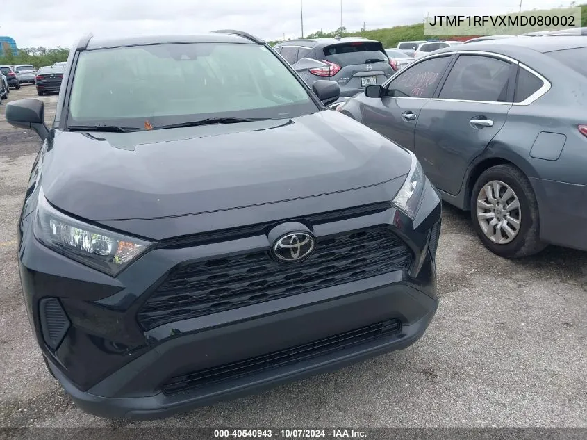 2021 Toyota Rav4 Le VIN: JTMF1RFVXMD080002 Lot: 40540943