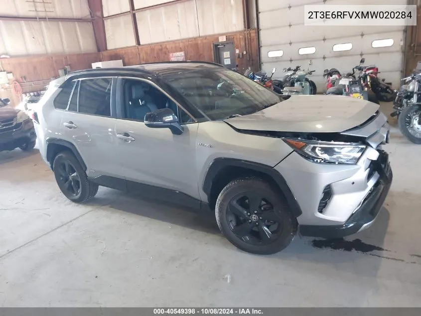 2021 Toyota Rav4 Hybrid Xse VIN: 2T3E6RFVXMW020284 Lot: 40549398