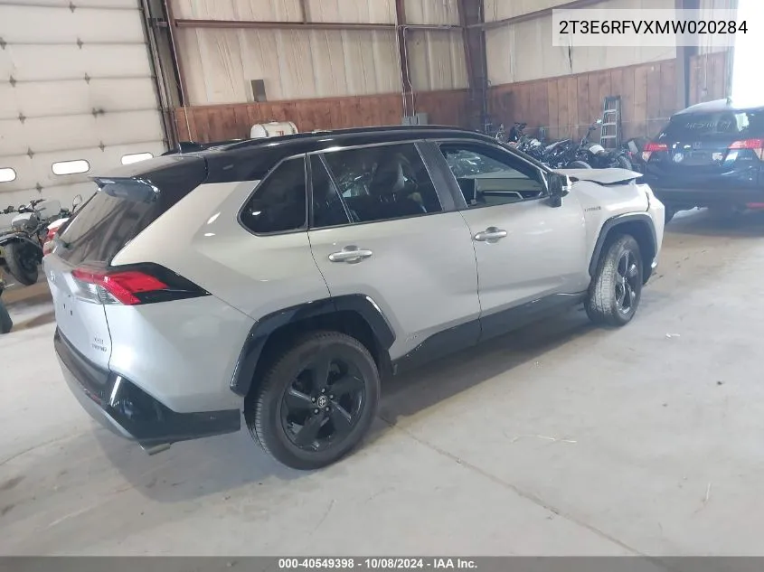 2021 Toyota Rav4 Hybrid Xse VIN: 2T3E6RFVXMW020284 Lot: 40549398