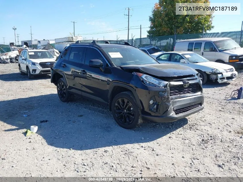 2021 Toyota Rav4 Xle Premium VIN: 2T3A1RFV8MC187189 Lot: 40549799