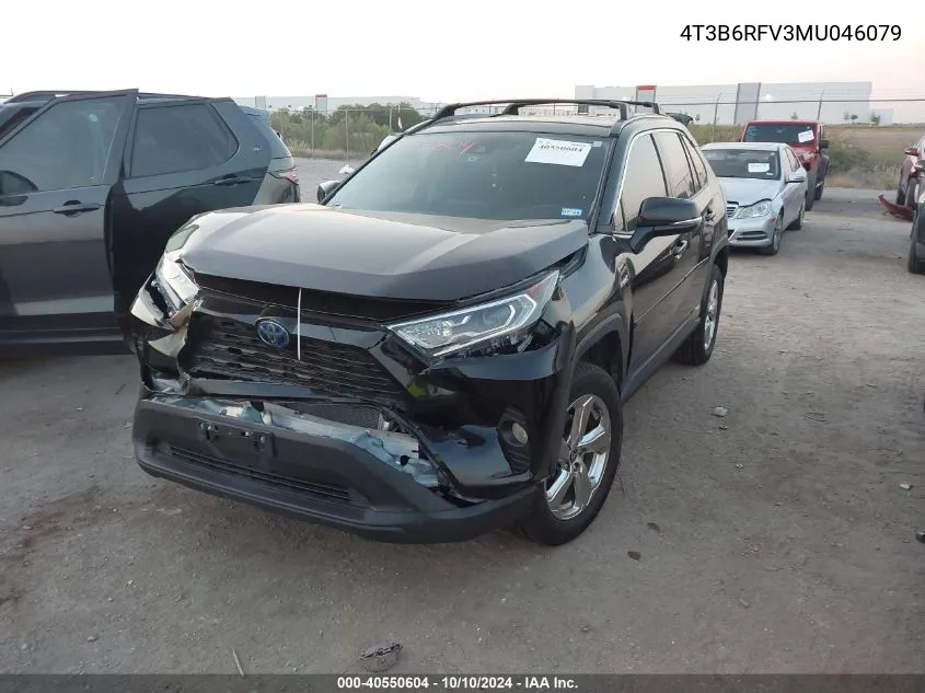 2021 Toyota Rav4 Hybrid Xle Premium VIN: 4T3B6RFV3MU046079 Lot: 40550604