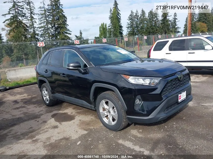 2021 Toyota Rav4 Xle VIN: 2T3P1RFV0MW219447 Lot: 40561745