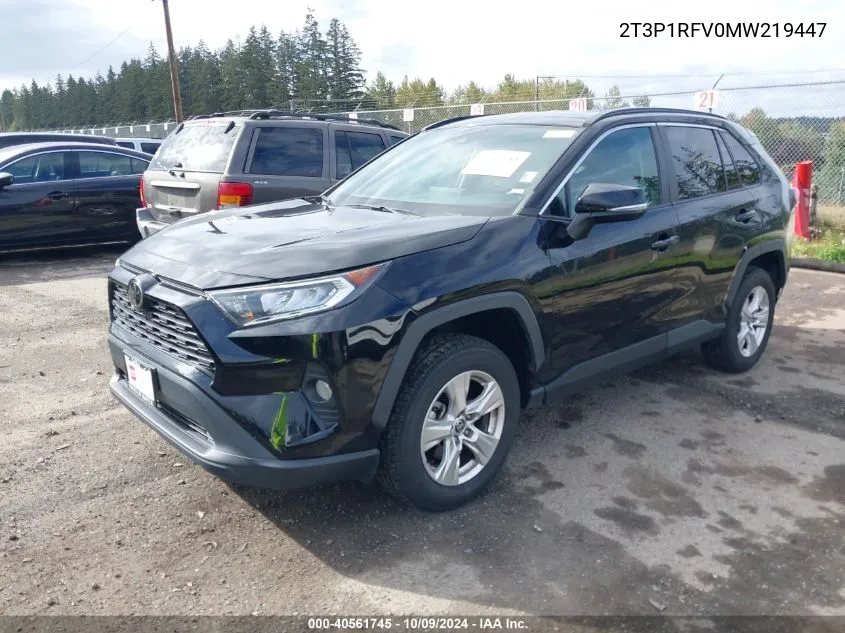 2021 Toyota Rav4 Xle VIN: 2T3P1RFV0MW219447 Lot: 40561745