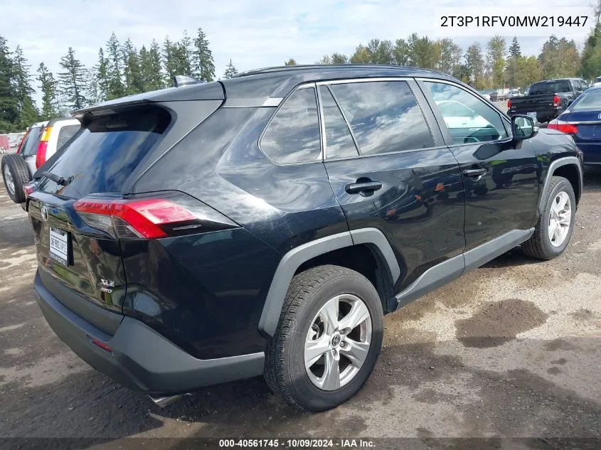 2021 Toyota Rav4 Xle VIN: 2T3P1RFV0MW219447 Lot: 40561745