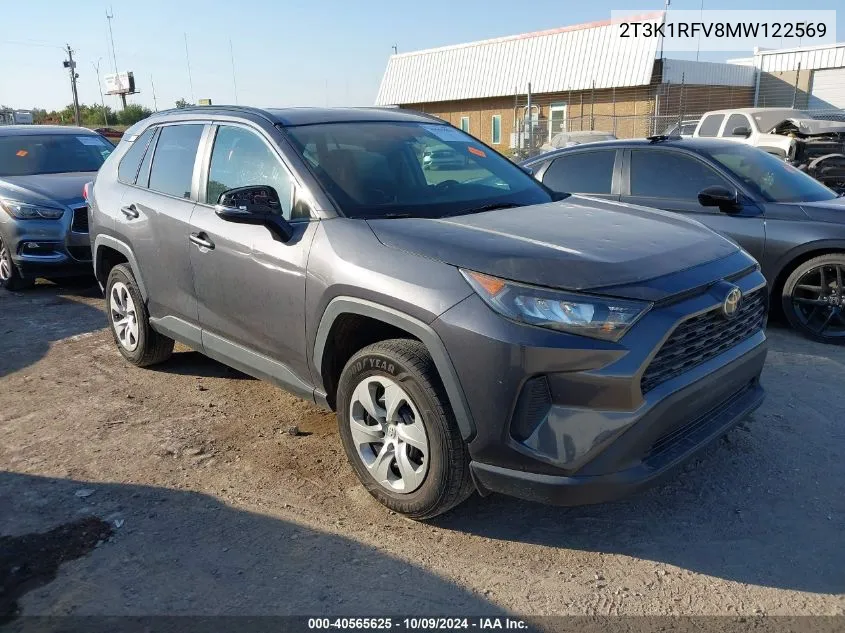 2021 Toyota Rav4 Le VIN: 2T3K1RFV8MW122569 Lot: 40565625