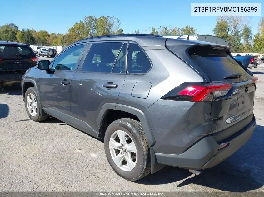 2021 Toyota Rav4 Xle VIN: 2T3P1RFV0MC186399 Lot: 40570697