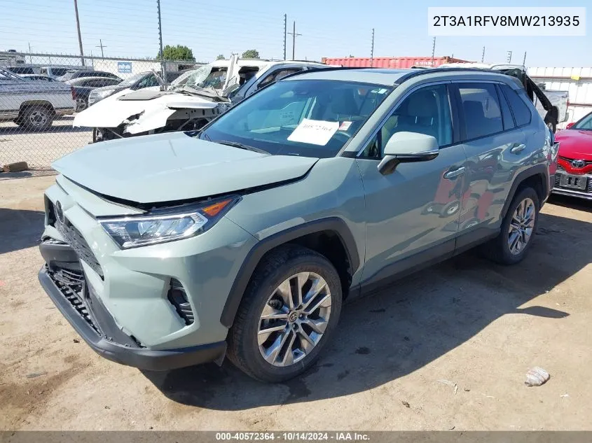 2021 Toyota Rav4 Xle Premium VIN: 2T3A1RFV8MW213935 Lot: 40572364