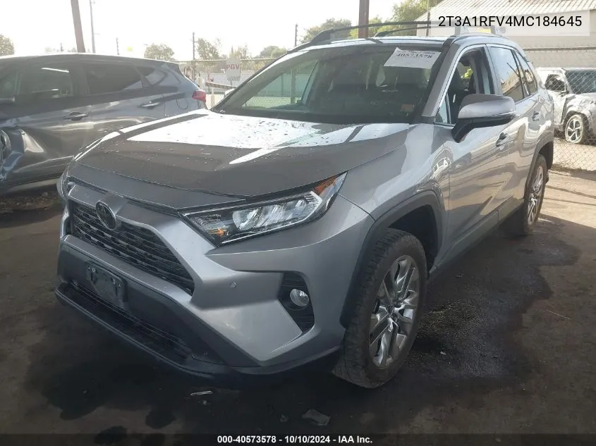 2021 Toyota Rav4 Xle Premium VIN: 2T3A1RFV4MC184645 Lot: 40573578