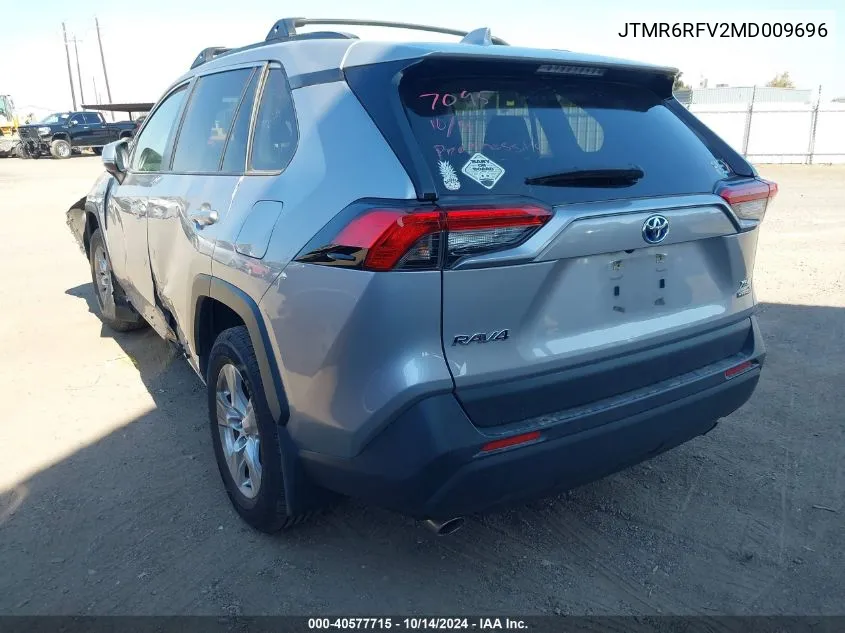 2021 Toyota Rav4 Hybrid Xle VIN: JTMR6RFV2MD009696 Lot: 40577715