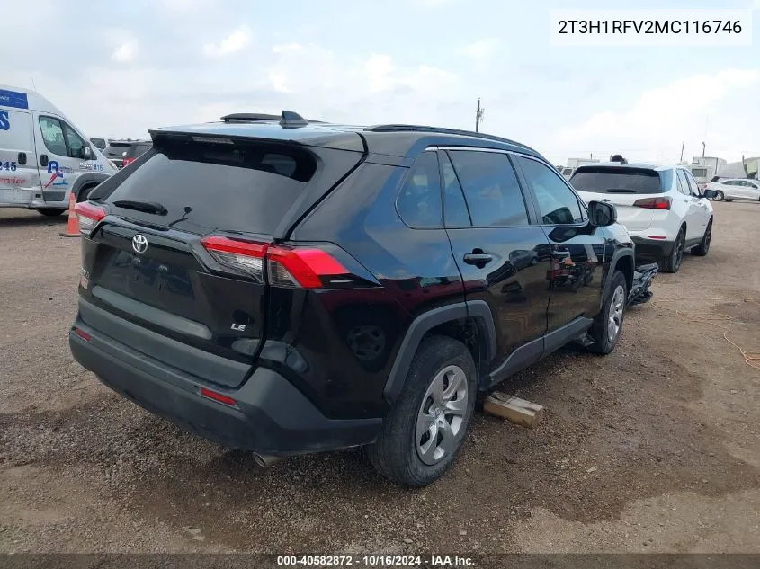 2021 Toyota Rav4 Le VIN: 2T3H1RFV2MC116746 Lot: 40582872