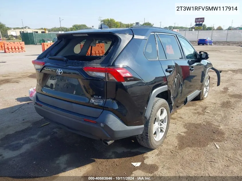 2021 Toyota Rav4 Xle VIN: 2T3W1RFV5MW117914 Lot: 40583846