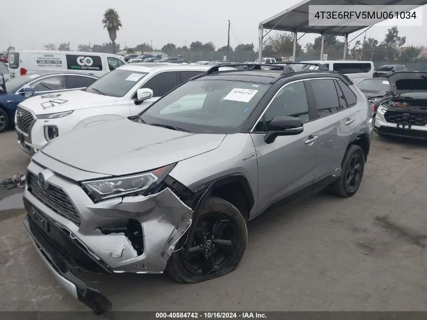 2021 Toyota Rav4 Hybrid Xse VIN: 4T3E6RFV5MU061034 Lot: 40584742