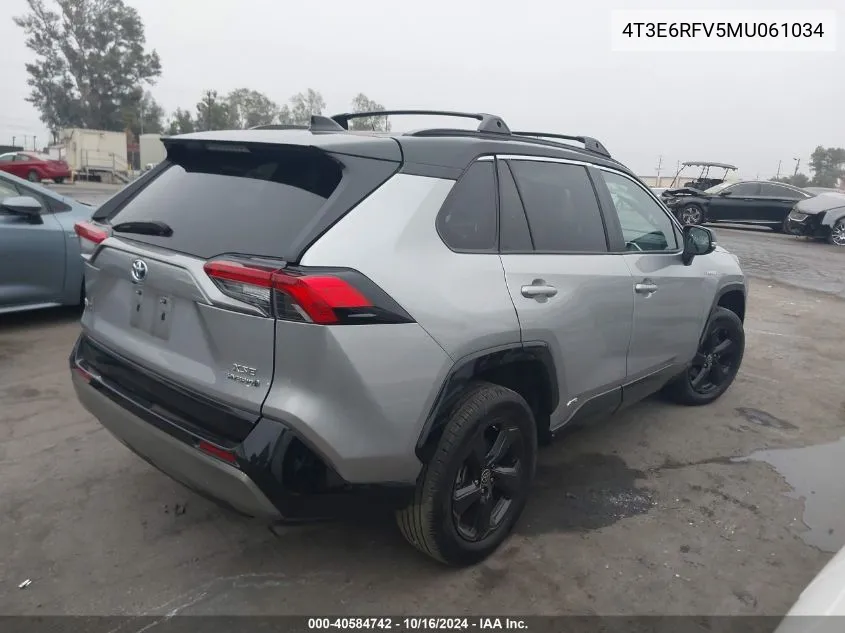 2021 Toyota Rav4 Hybrid Xse VIN: 4T3E6RFV5MU061034 Lot: 40584742