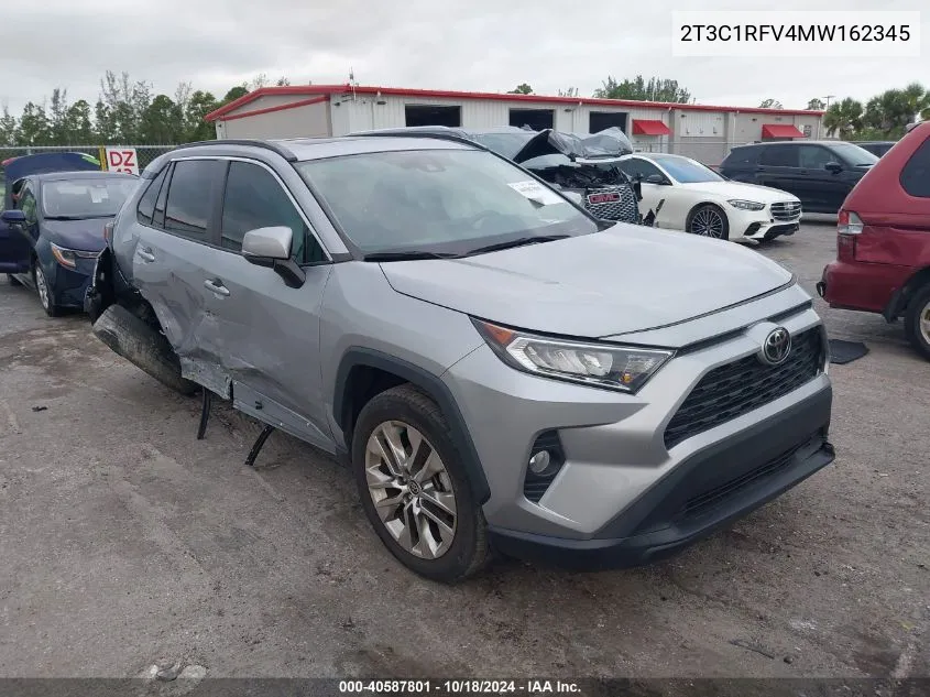 2021 Toyota Rav4 Xle Premium VIN: 2T3C1RFV4MW162345 Lot: 40587801