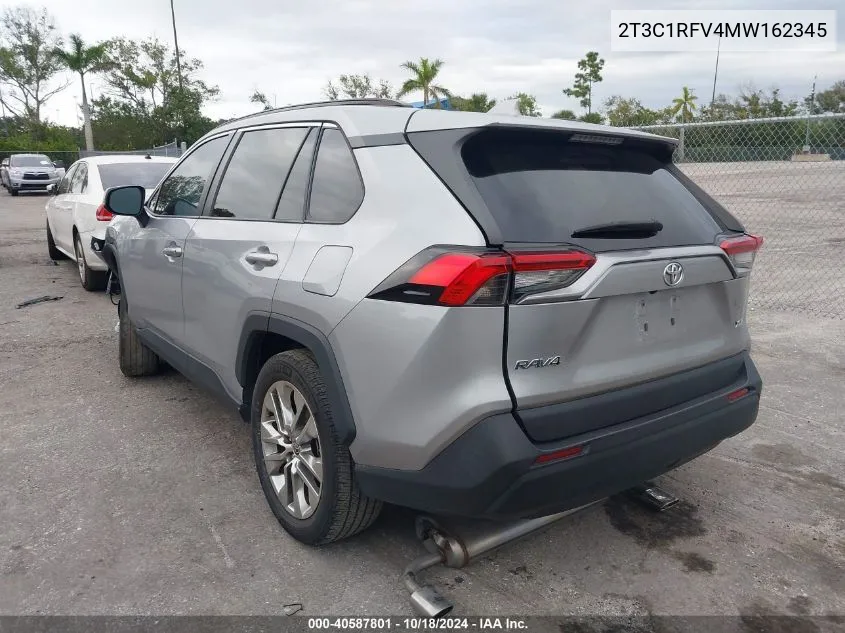 2021 Toyota Rav4 Xle Premium VIN: 2T3C1RFV4MW162345 Lot: 40587801