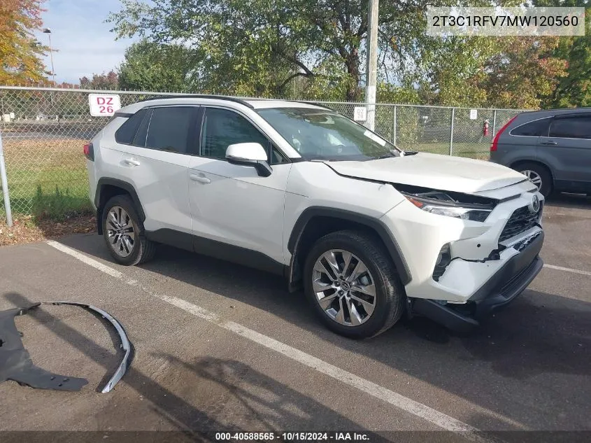 2021 Toyota Rav4 Xle Premium VIN: 2T3C1RFV7MW120560 Lot: 40588565