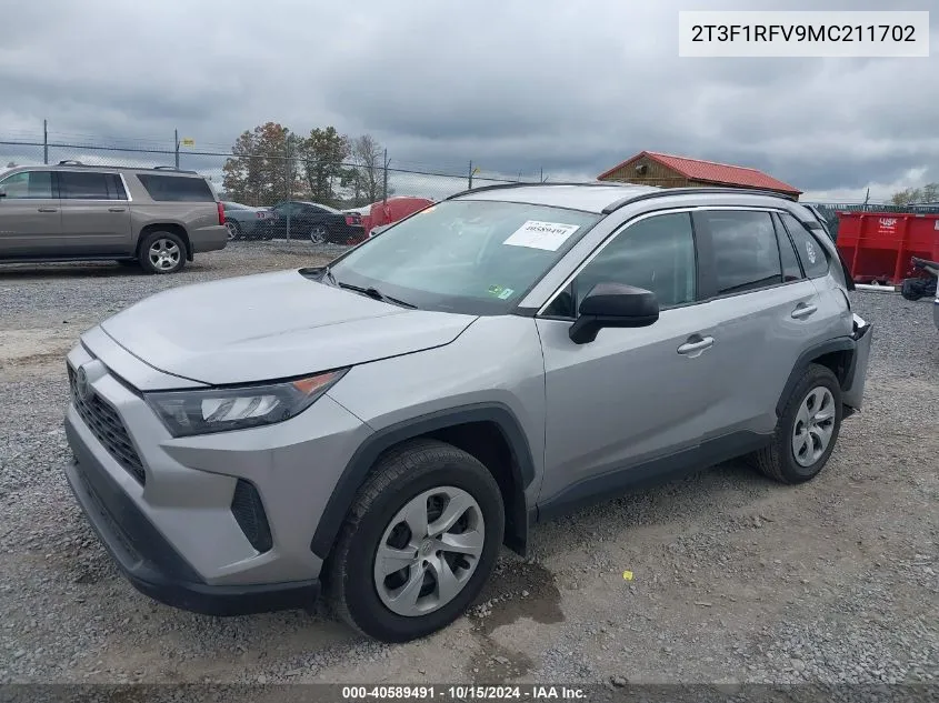 2021 Toyota Rav4 Le VIN: 2T3F1RFV9MC211702 Lot: 40589491