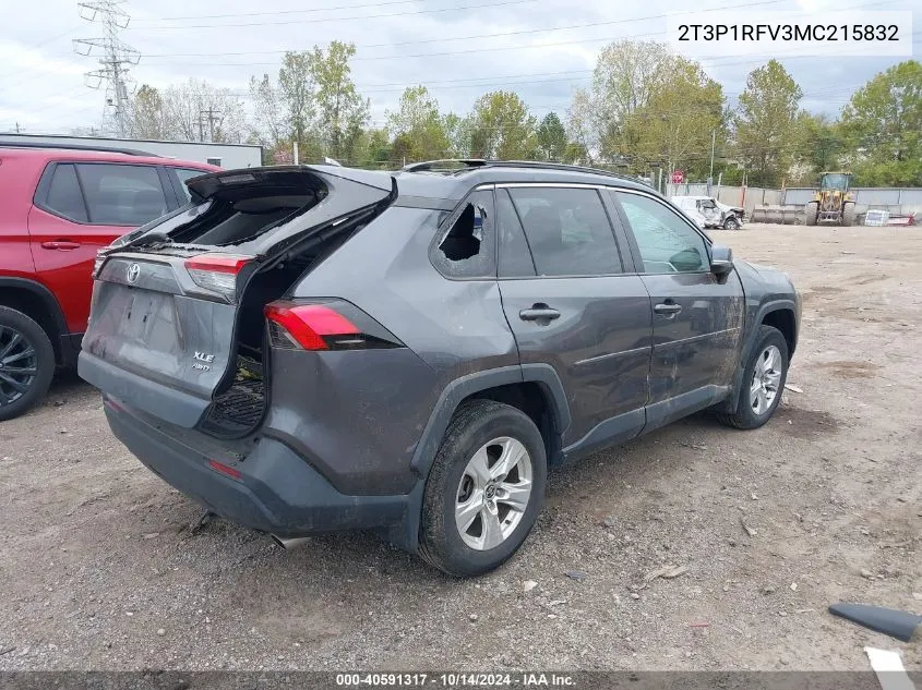 2021 Toyota Rav4 Xle VIN: 2T3P1RFV3MC215832 Lot: 40591317