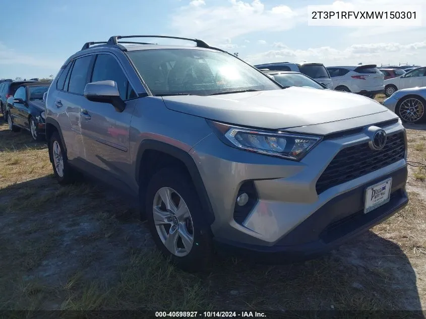 2021 Toyota Rav4 Xle VIN: 2T3P1RFVXMW150301 Lot: 40598927