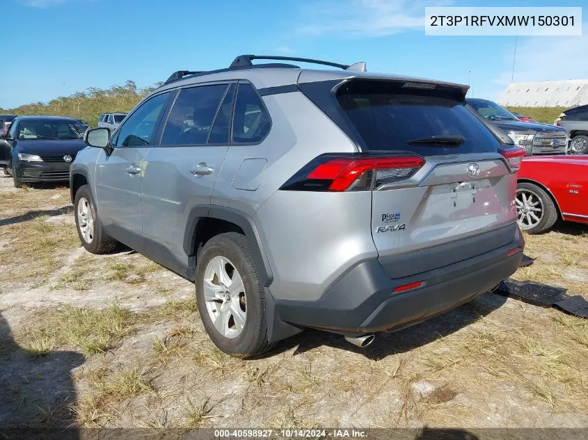 2021 Toyota Rav4 Xle VIN: 2T3P1RFVXMW150301 Lot: 40598927