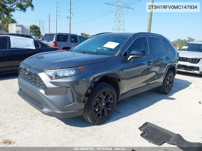 2021 Toyota Rav4 Le VIN: 2T3H1RFV0MC147834 Lot: 40609709