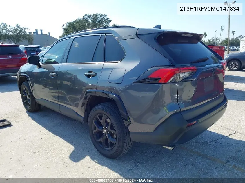 2021 Toyota Rav4 Le VIN: 2T3H1RFV0MC147834 Lot: 40609709